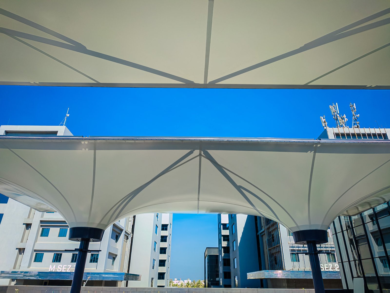 Twin Inverse Cone Tensile Structure