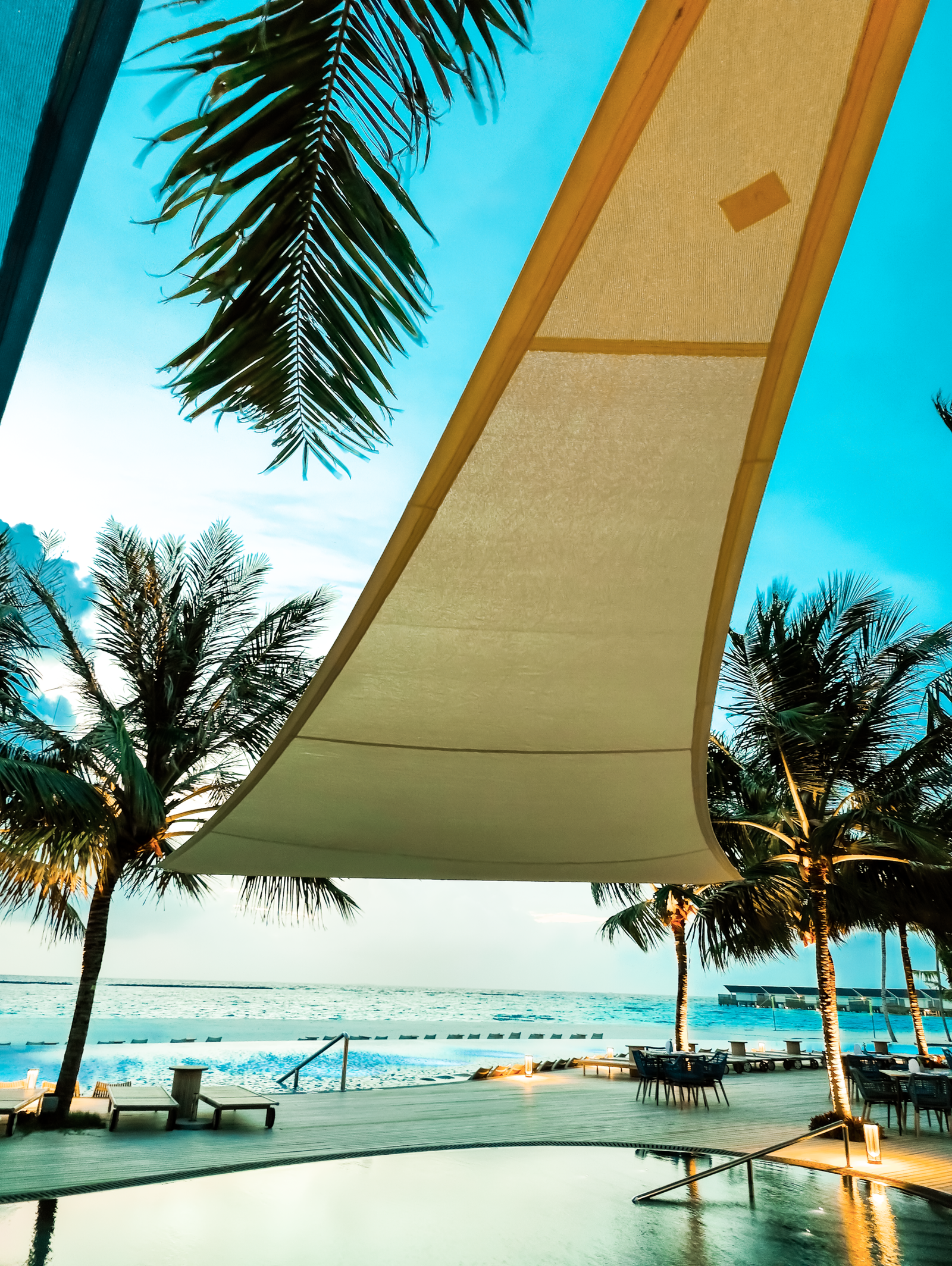 Beach tensile canopy