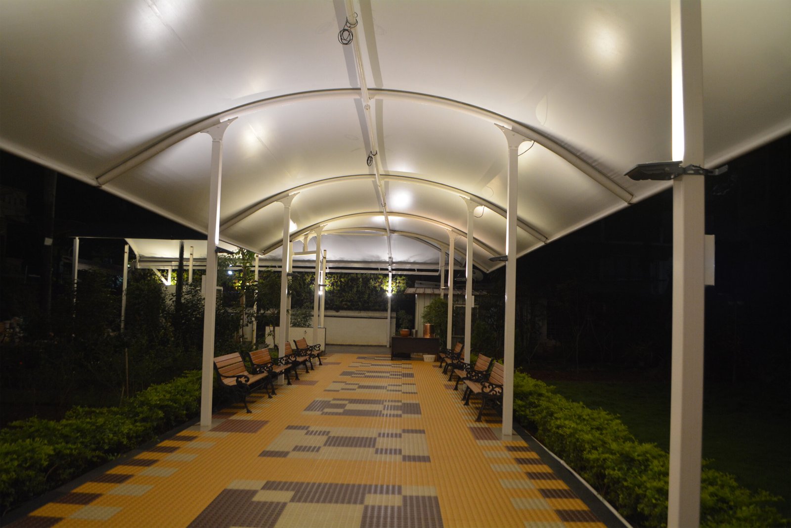 Dome Barrel Vault Membrane Structure