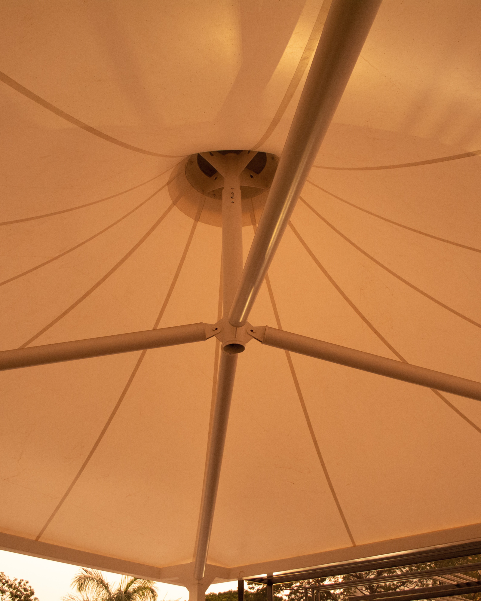 Interior tensile shade detail